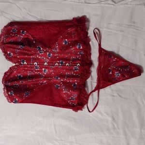NWT Adore Me Corset with thong